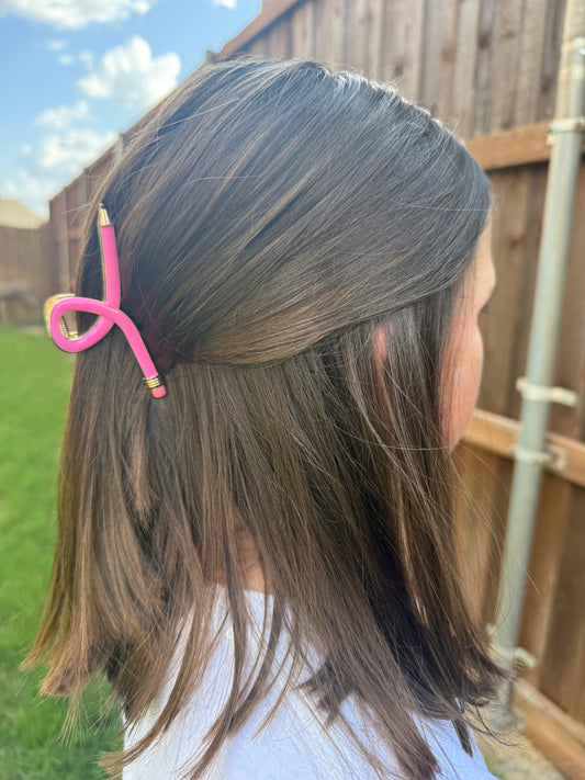 BACK TO SCHOOL PENCIL HAIR CLIP