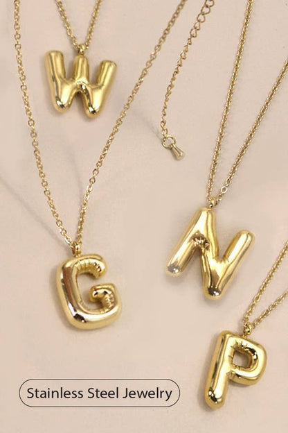Letter Pendant Necklace
