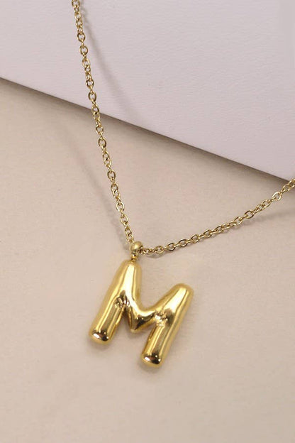 Letter Pendant Necklace