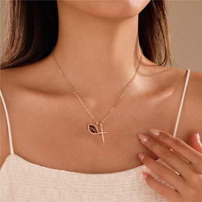 Faith + Football Charm Necklace