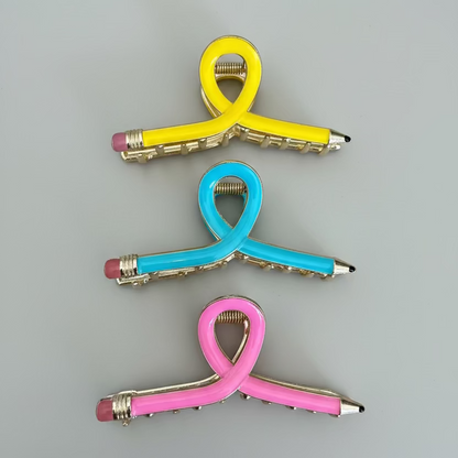 Write It Down Pencil Hair Clip
