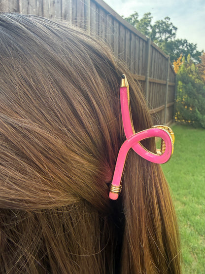 Write It Down Pencil Hair Clip