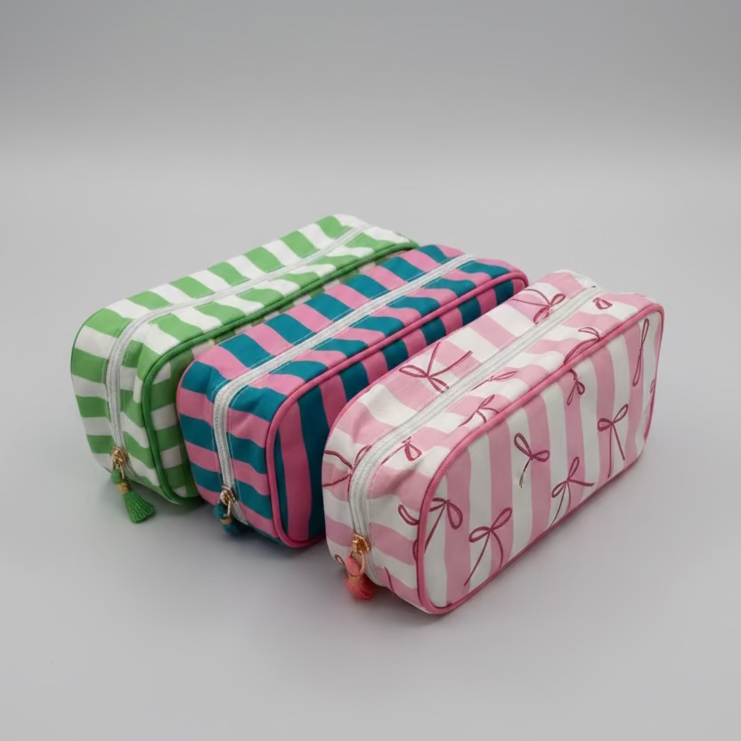 Sugar & Stripes Makeup Bag