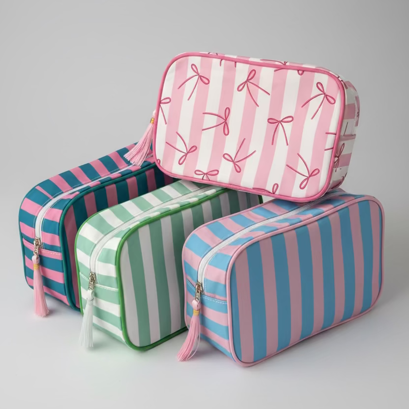 Sugar & Stripes Makeup Bag