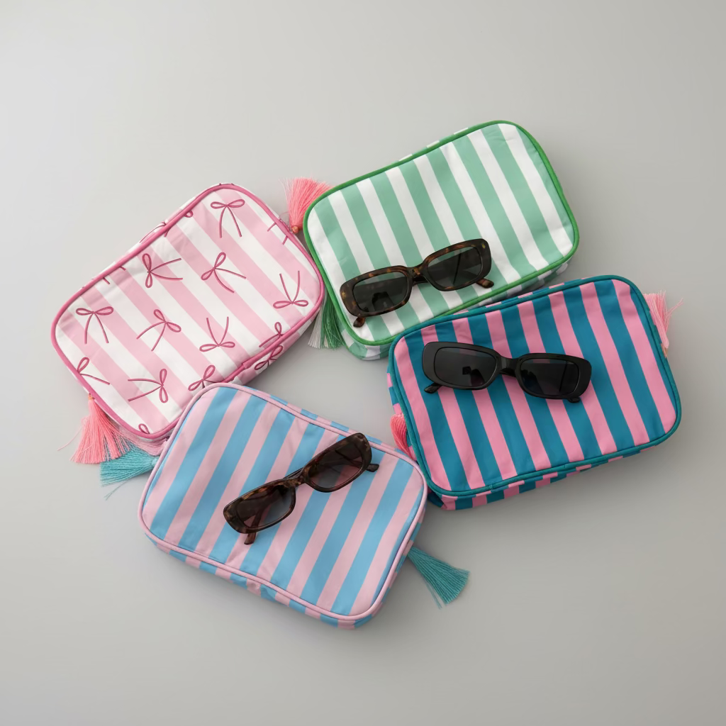 Sugar & Stripes Makeup Bag