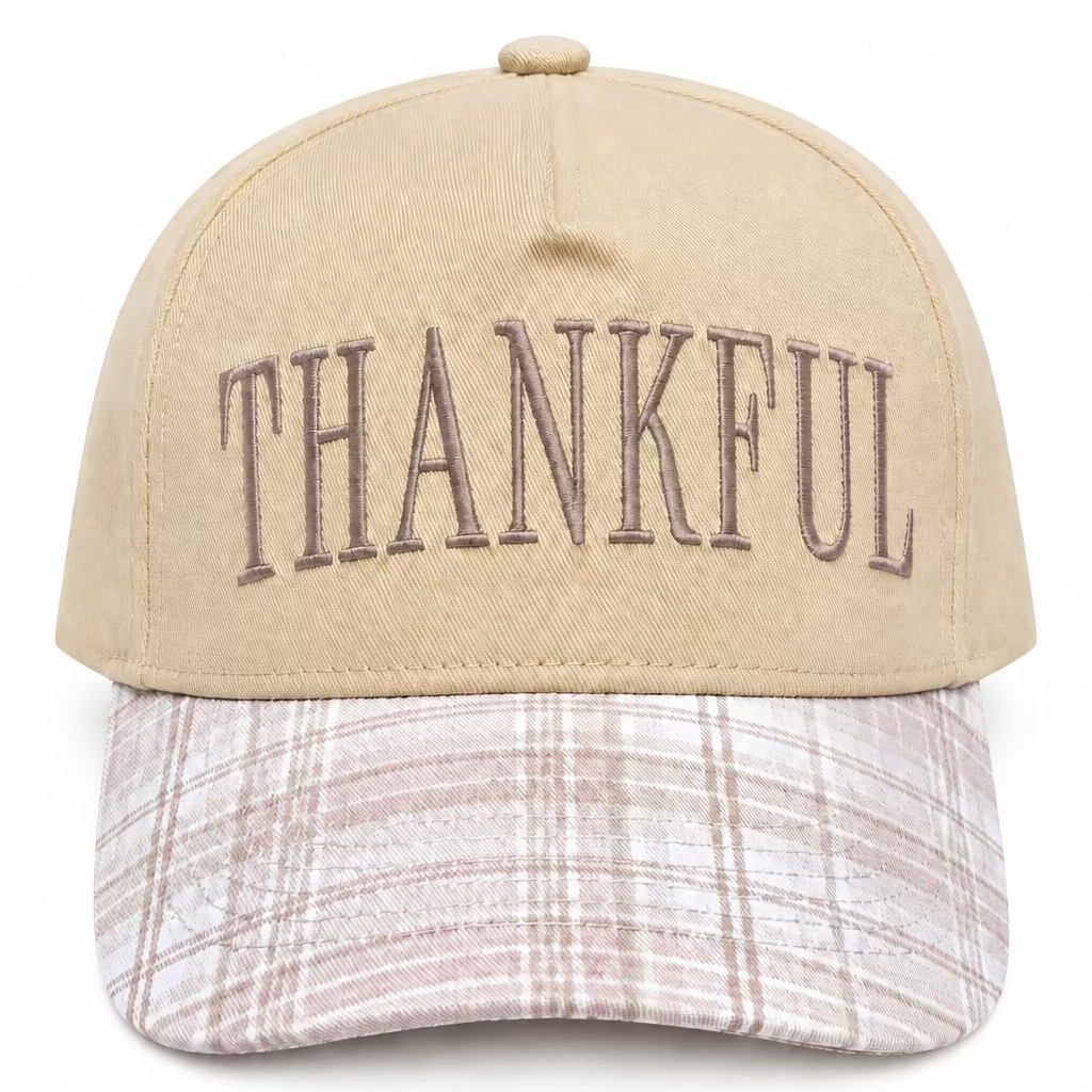 Thankful Plaid Trucker Hat