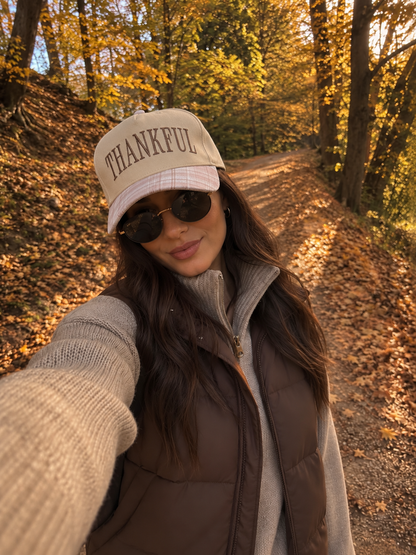 Thankful Plaid Trucker Hat