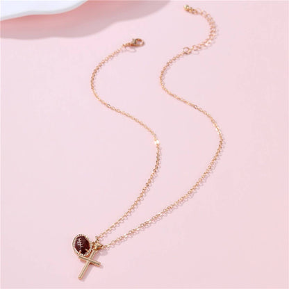 Faith + Football Charm Necklace