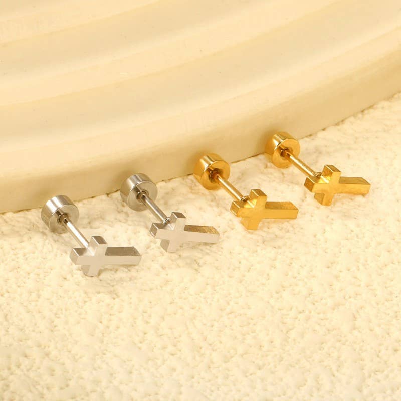 Cross Stud Earrings